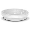 Ceramo Ceramo 173789 5.75 x 0.75 in. Powder Coated Ceramic Saucer; White - Pack of 10 173789